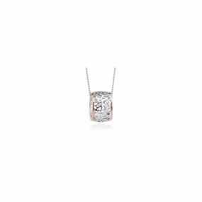 Silver & 9ct Rose Gold Royal Roses Pendant