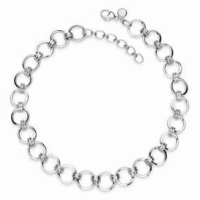 Silver Bevel Unity Statement Necklace