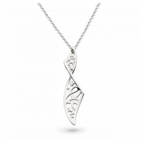 Silver Blossom Flourish Twist Necklace