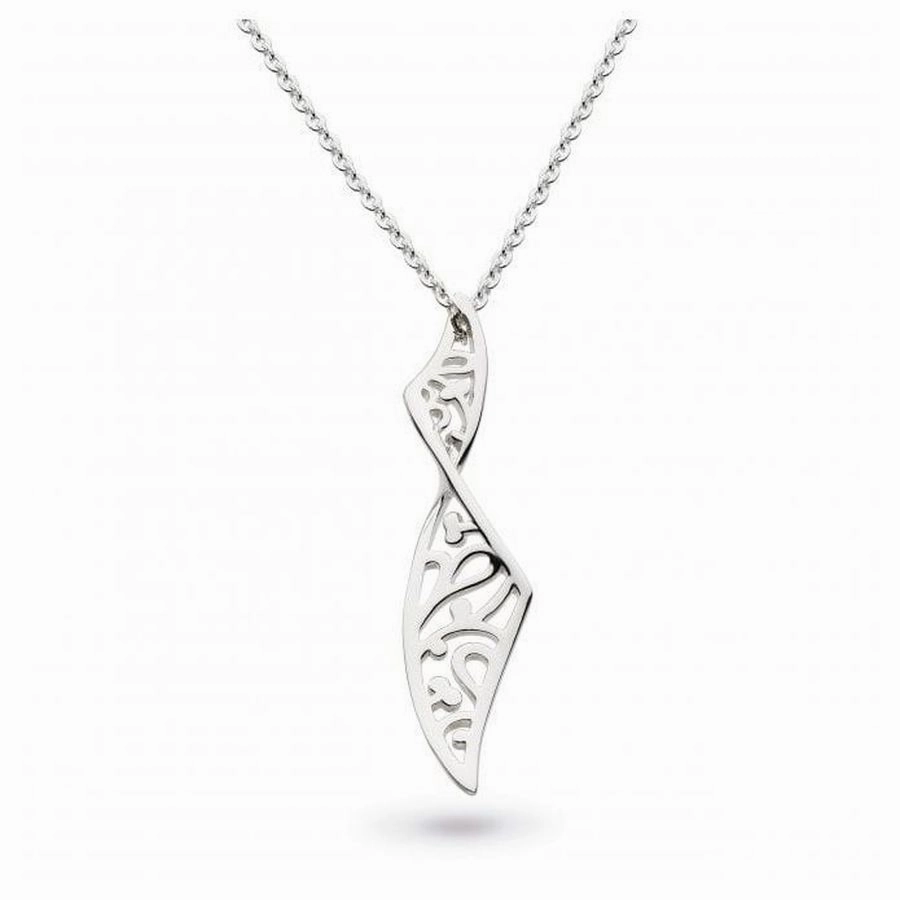 Silver Blossom Flourish Twist Necklace