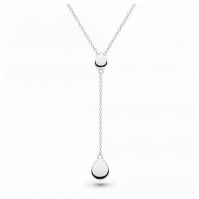 Silver Coast Pebble Linking Pebbles Chain Drop Lariat Necklace