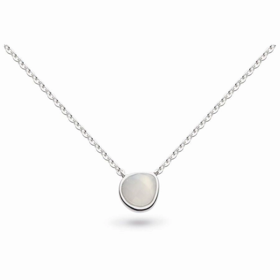 Silver Coast Pebble Moonstone Set Necklace