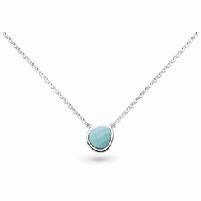 Silver Coast Pebble Turquoise Set Necklace