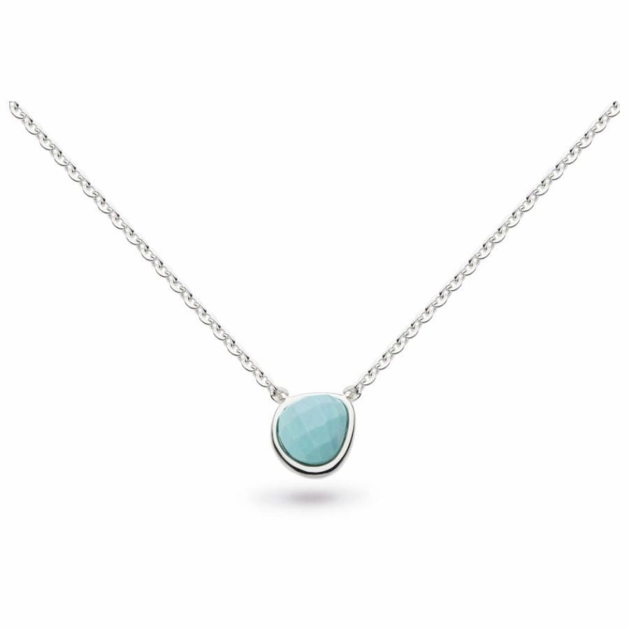 Silver Coast Pebble Turquoise Set Necklace