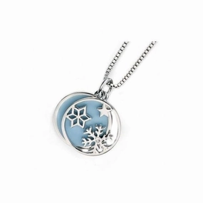 Silver Cubic Zirconia Set Cut Out Snowflake Pendant