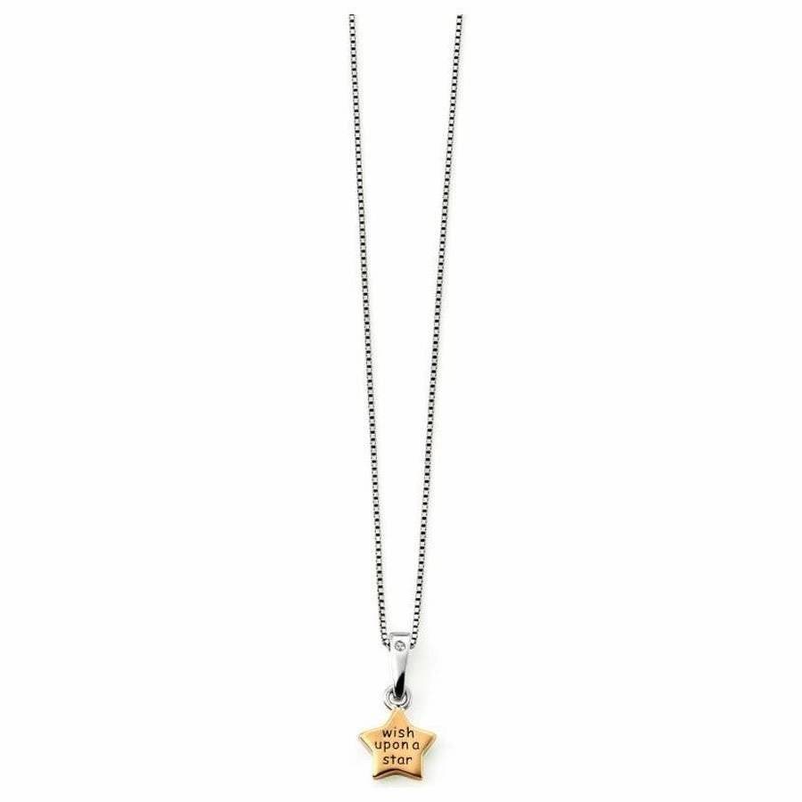Silver Diamond Set Wish Upon A Star Pendant