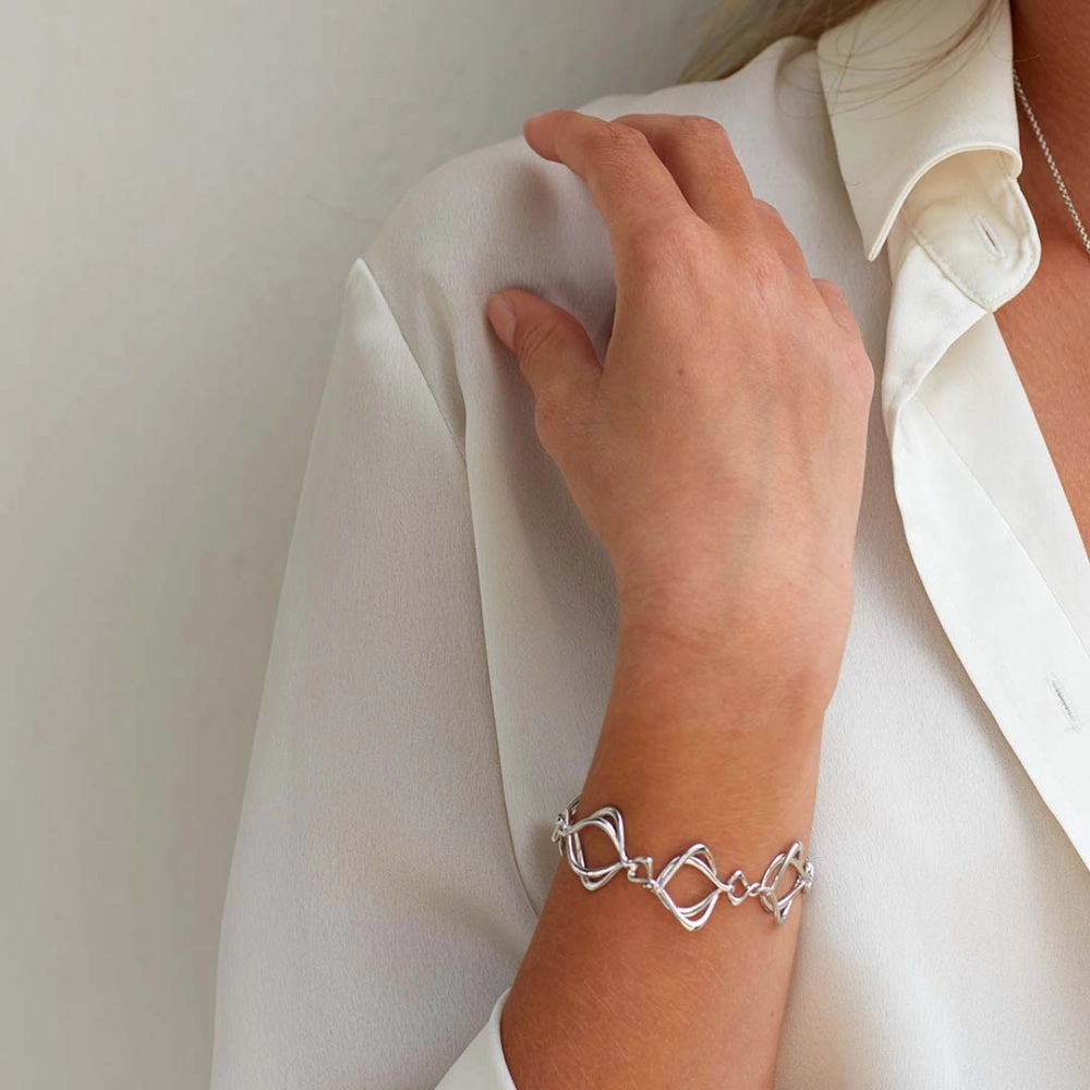 Silver Entwine Alicia Rose Bracelet