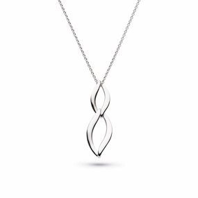 Silver Entwine Twine Link Duo Petite Necklace