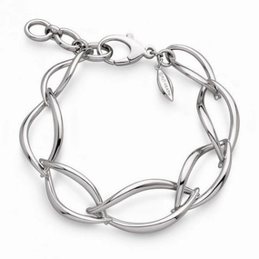 Silver Entwine Twine Twist Link Bracelet