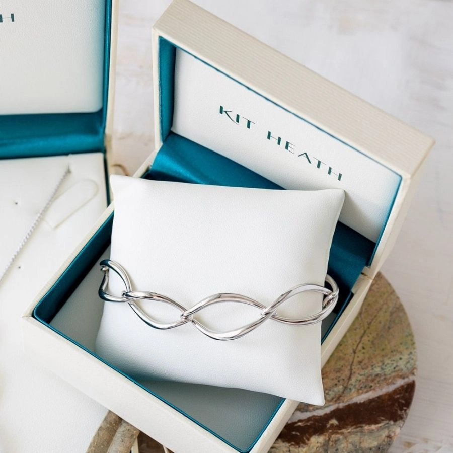 Silver Entwine Twine Twist Link Bracelet