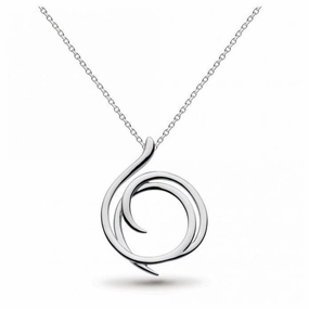 Silver Enwtine Helix Wrap Necklace
