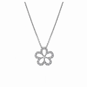 Silver Gentle White Topaz Pendant & Chain
