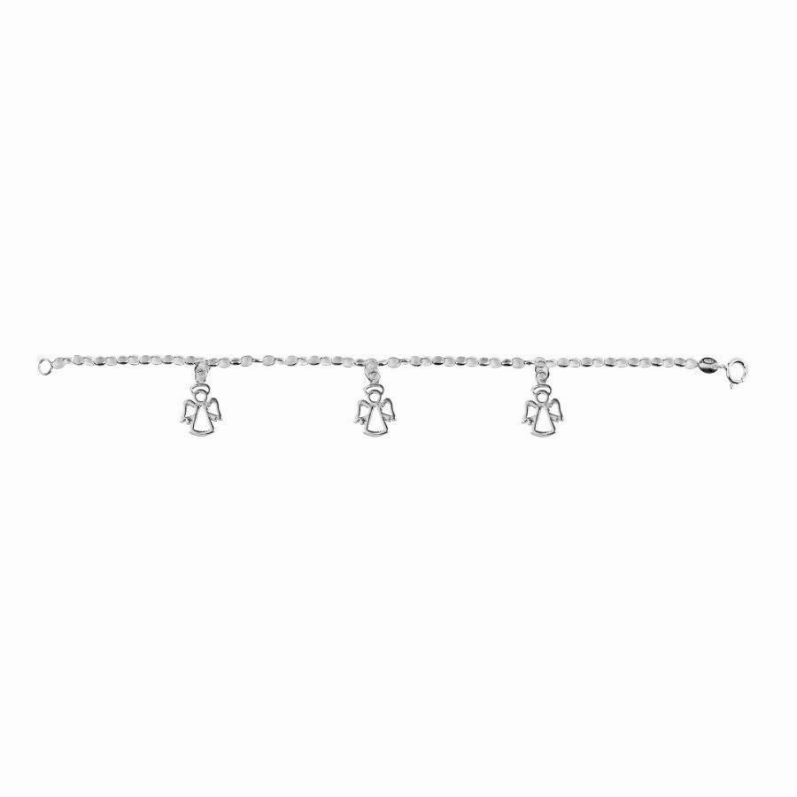 Silver Guardian Angel Charm Bracelet