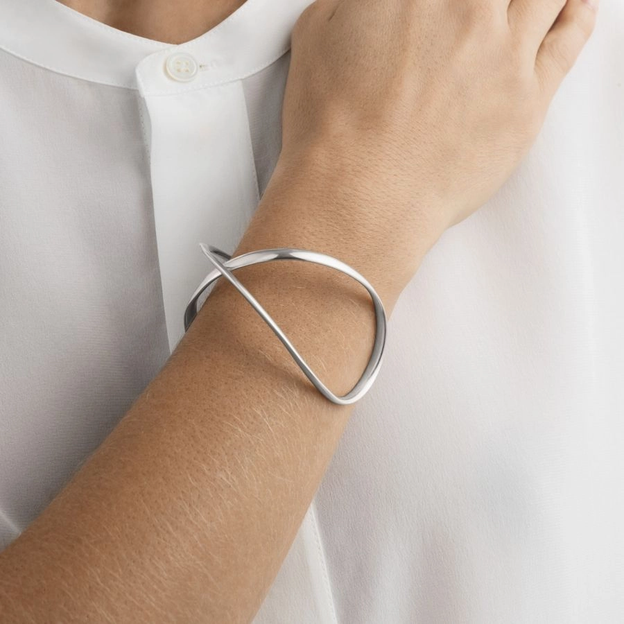 Silver Infinity Bangle