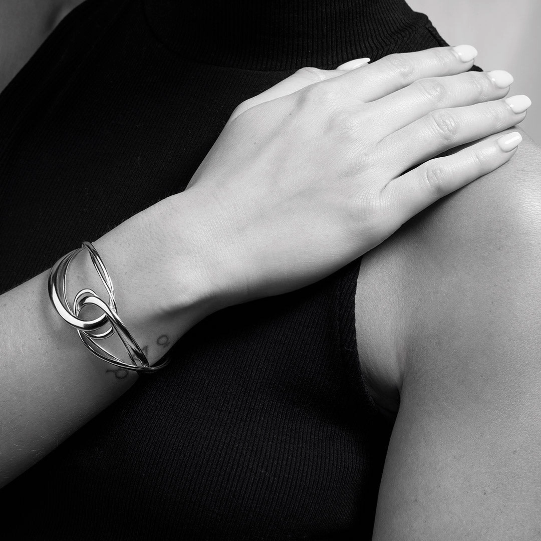 Silver Infinity Grande Cuff Bangle