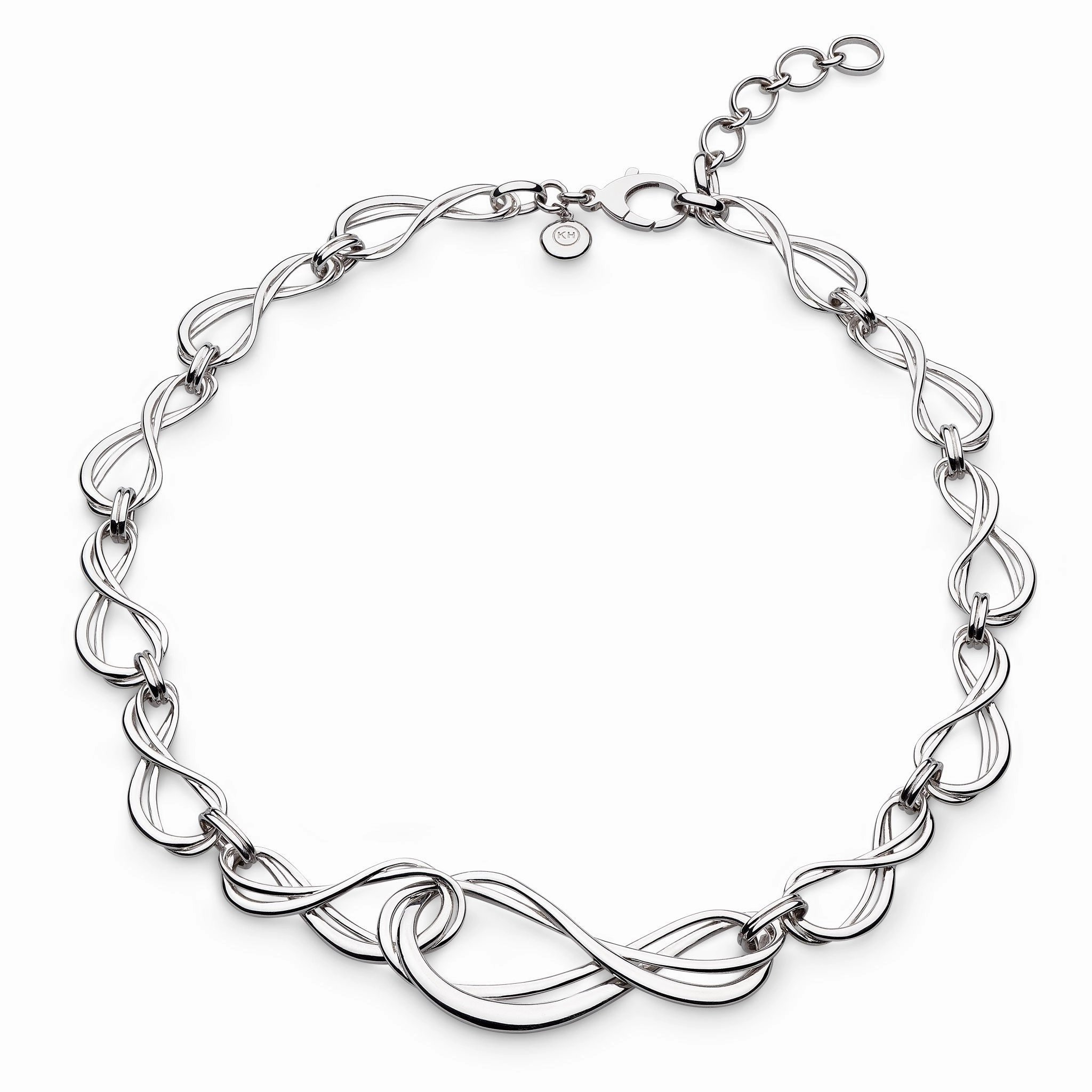 Silver Infinity Grande Link Collar Necklace