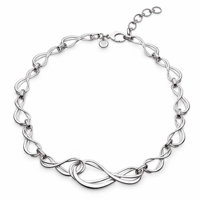Silver Infinity Grande Link Collar Necklace