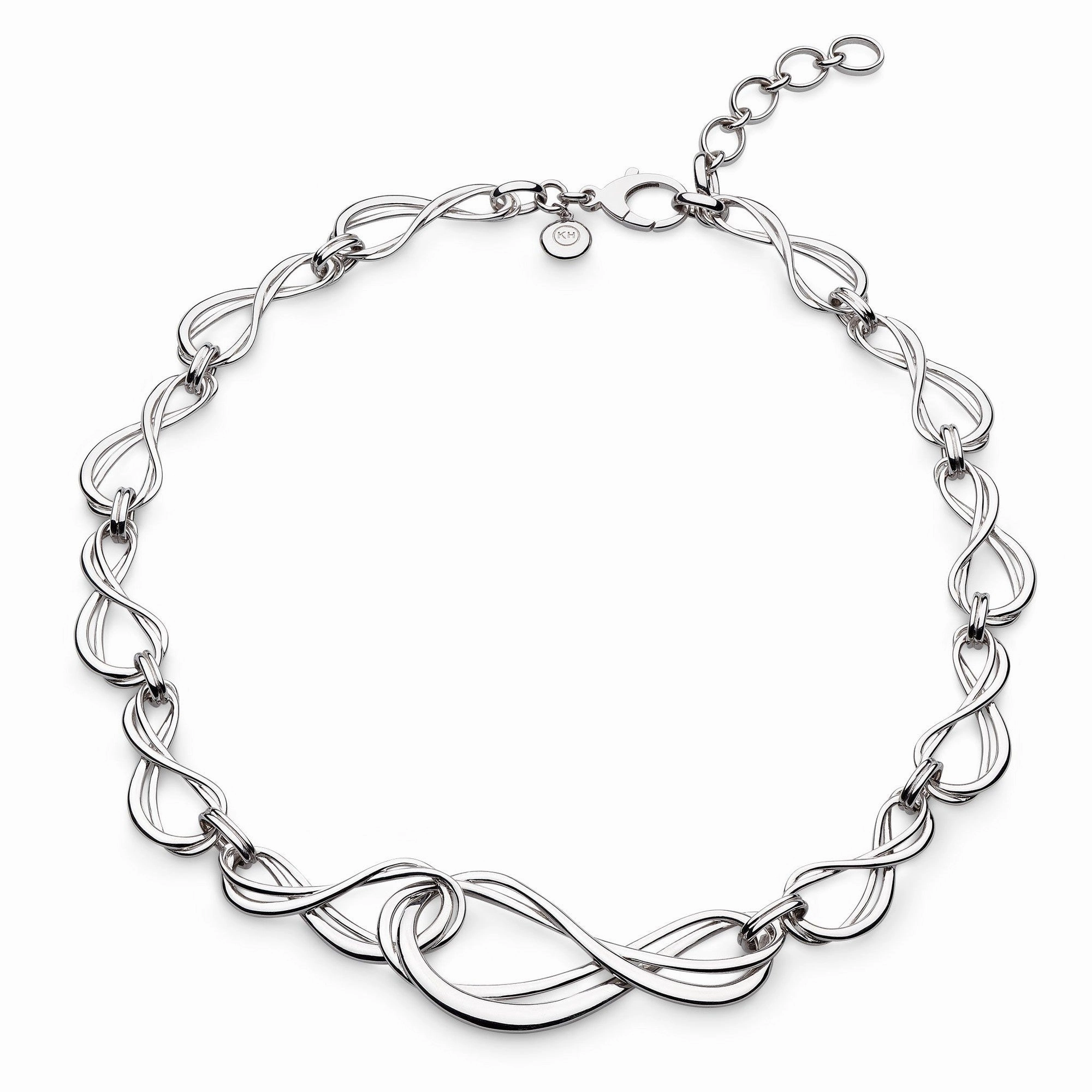 Silver Infinity Grande Link Collar Necklace