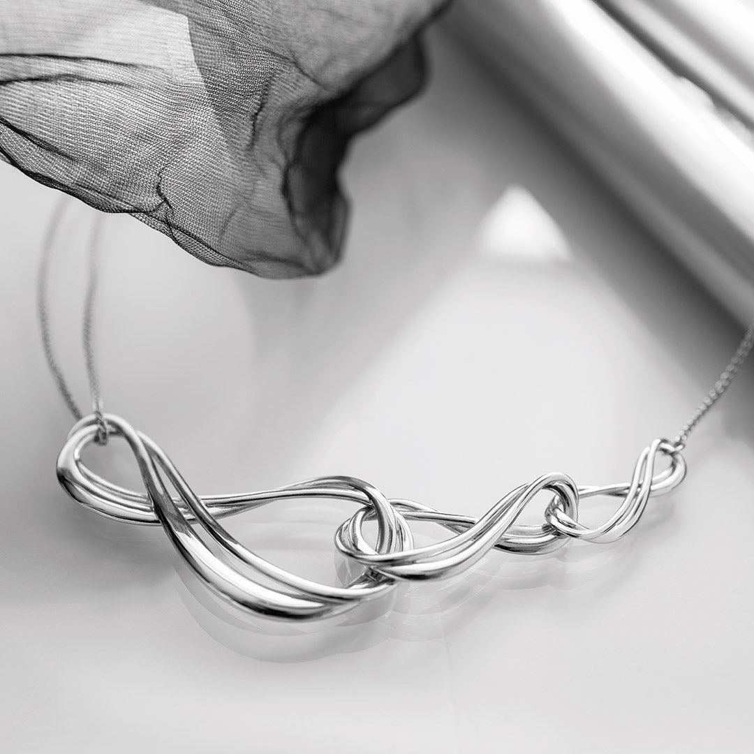 Silver Infinity Trio Grande Necklace