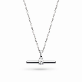 Silver Marina Rope T-Bar 18" Necklace