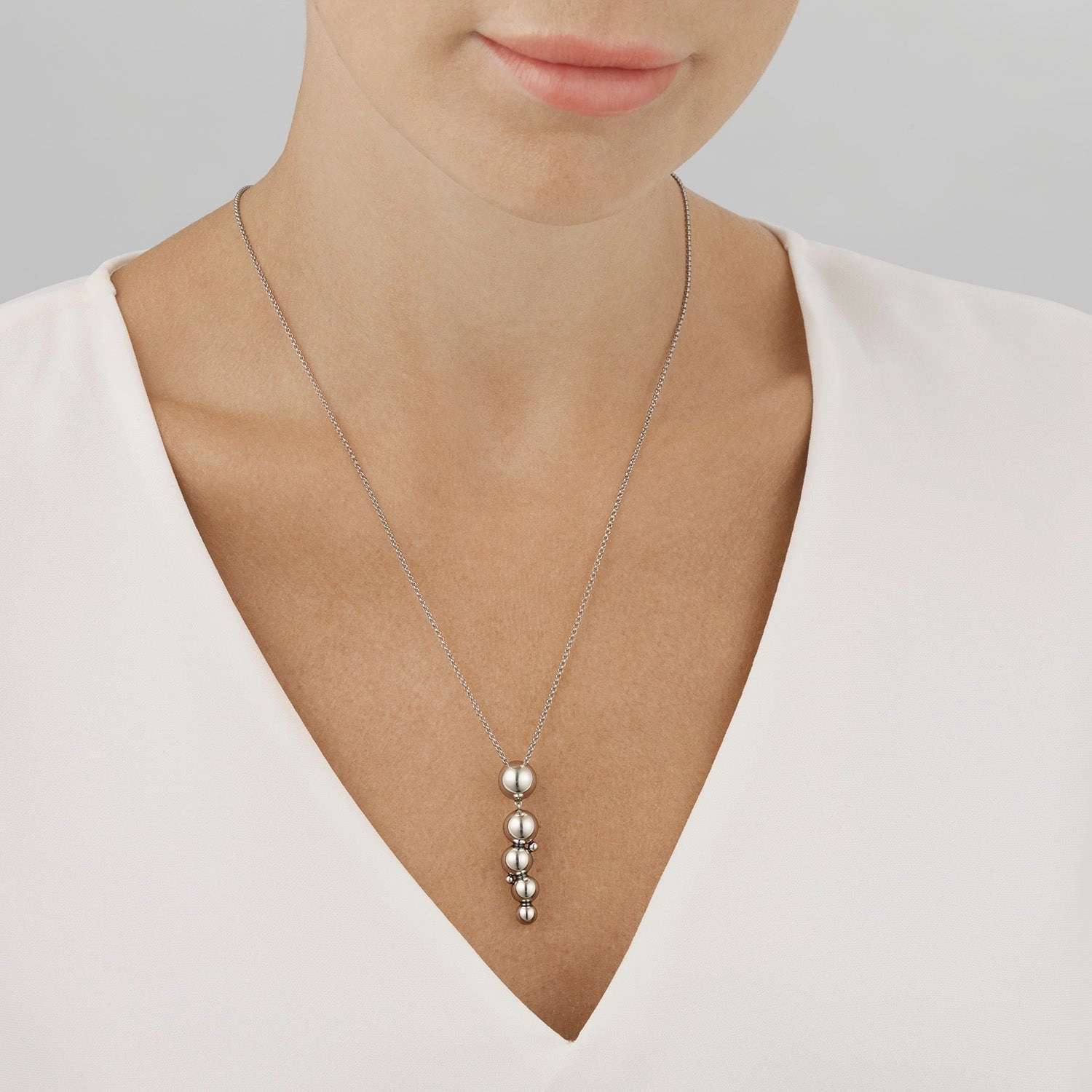 Silver Moonlight Grapes Pendant