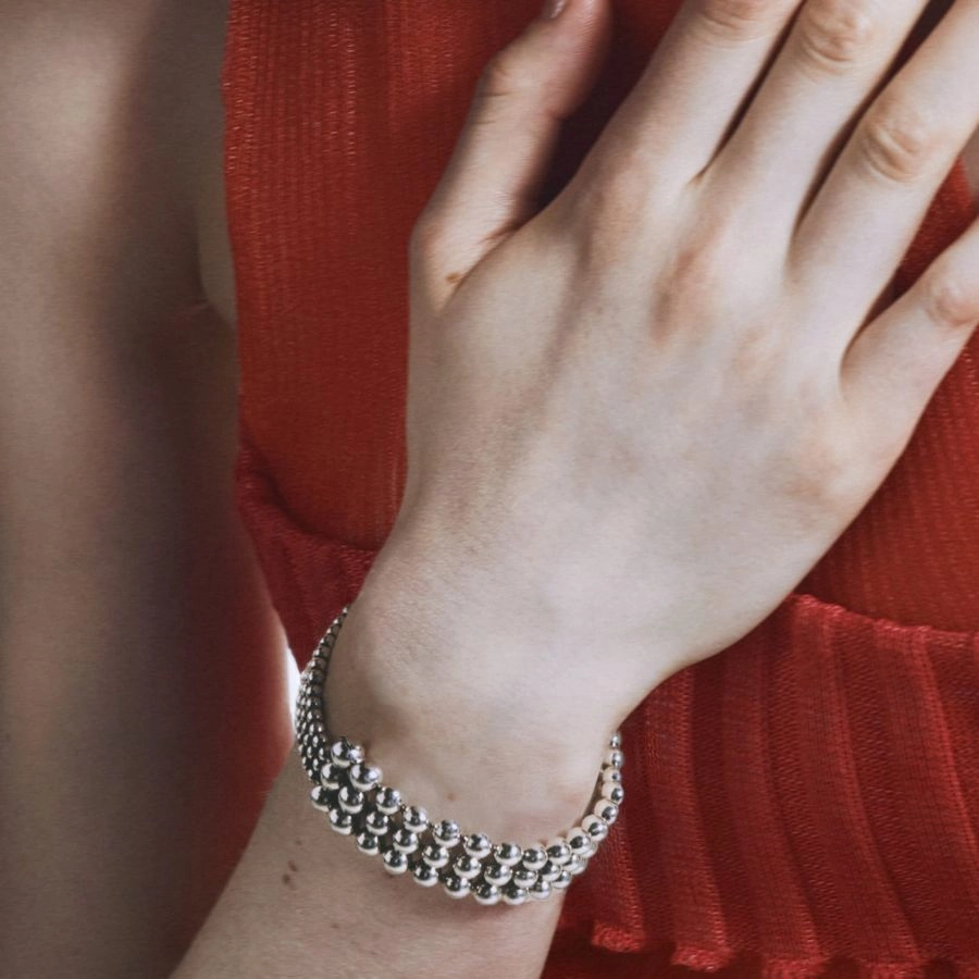 Silver Moonlight Grapess Bracelet
