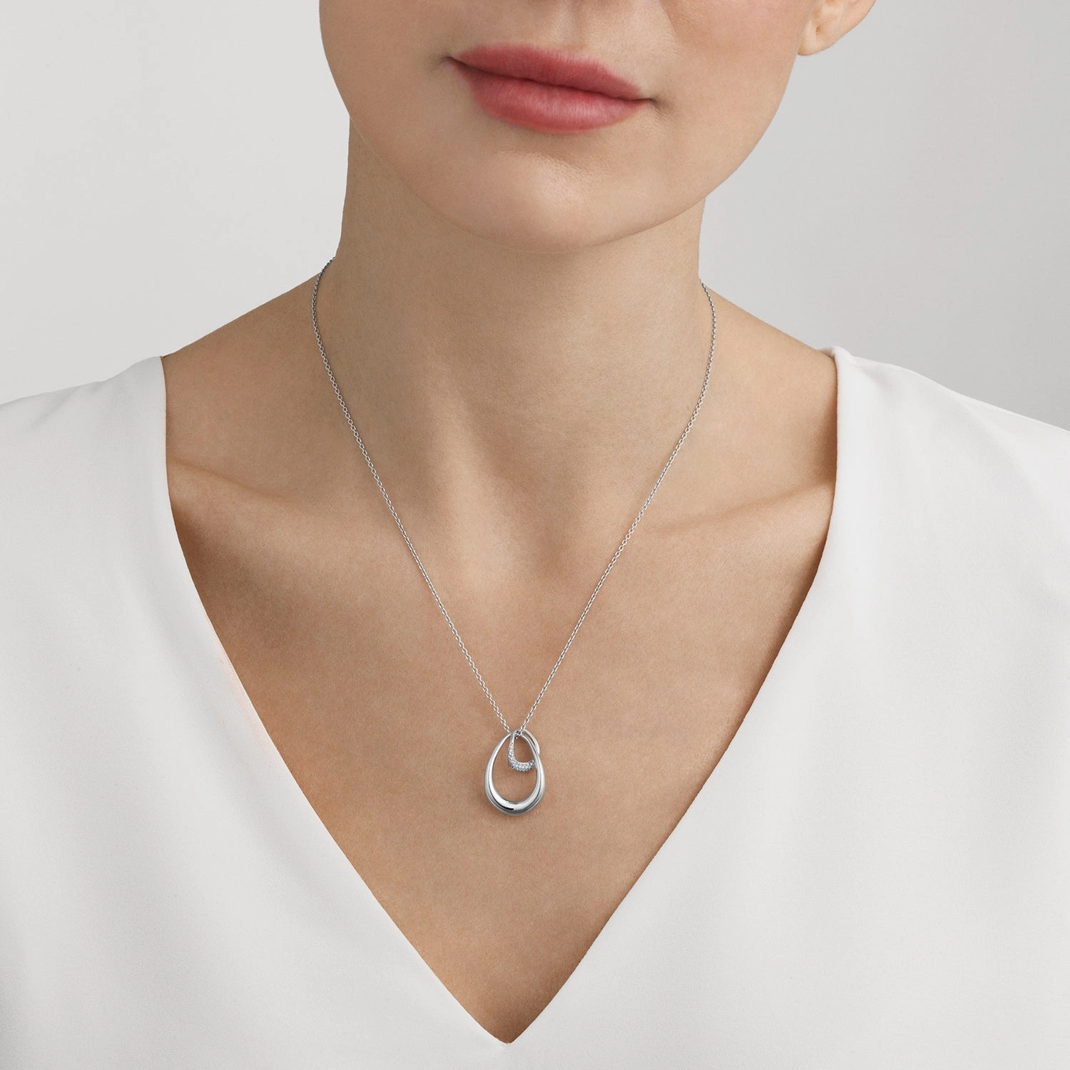 Silver Offspring Diamond Set Pendant