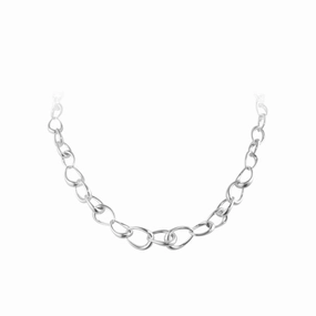 Silver Offspring Graduated Link Necklace