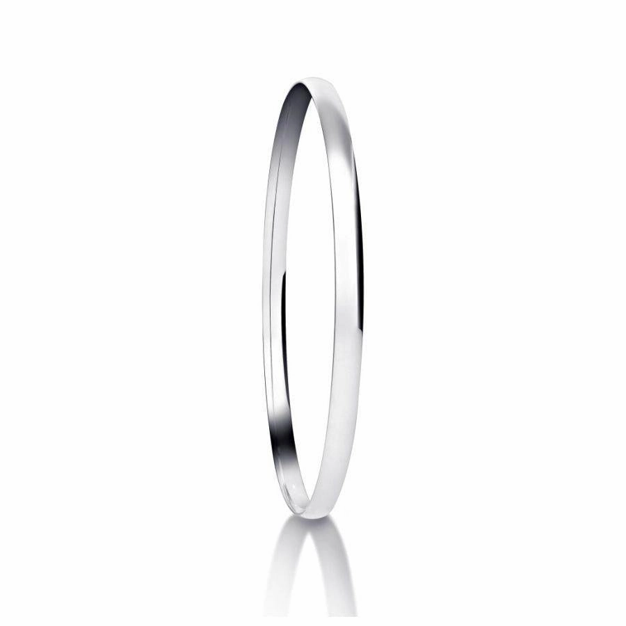 Silver Plain Court Bangle