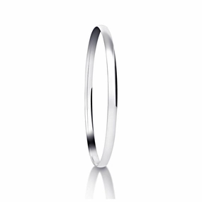 Silver Plain Court Bangle