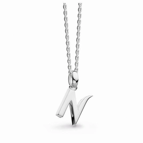 Silver Signature Capital N Necklace