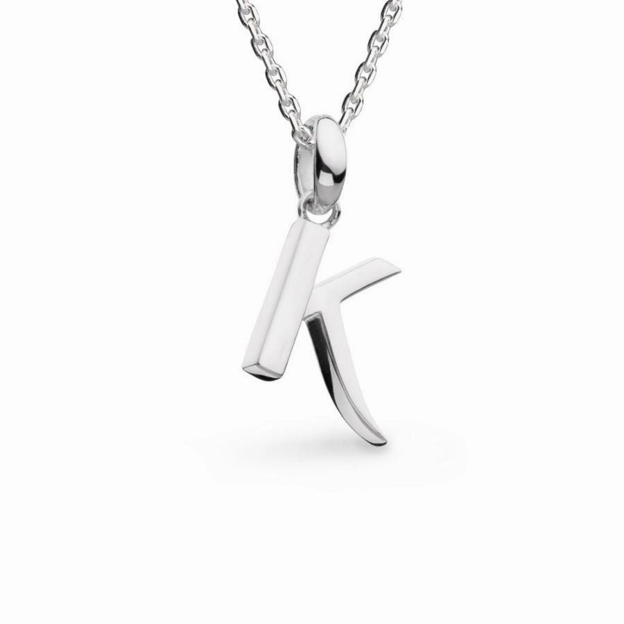 Silver Signature Skript Capital K Necklace