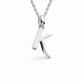 Silver Signature Skript Capital K Necklace