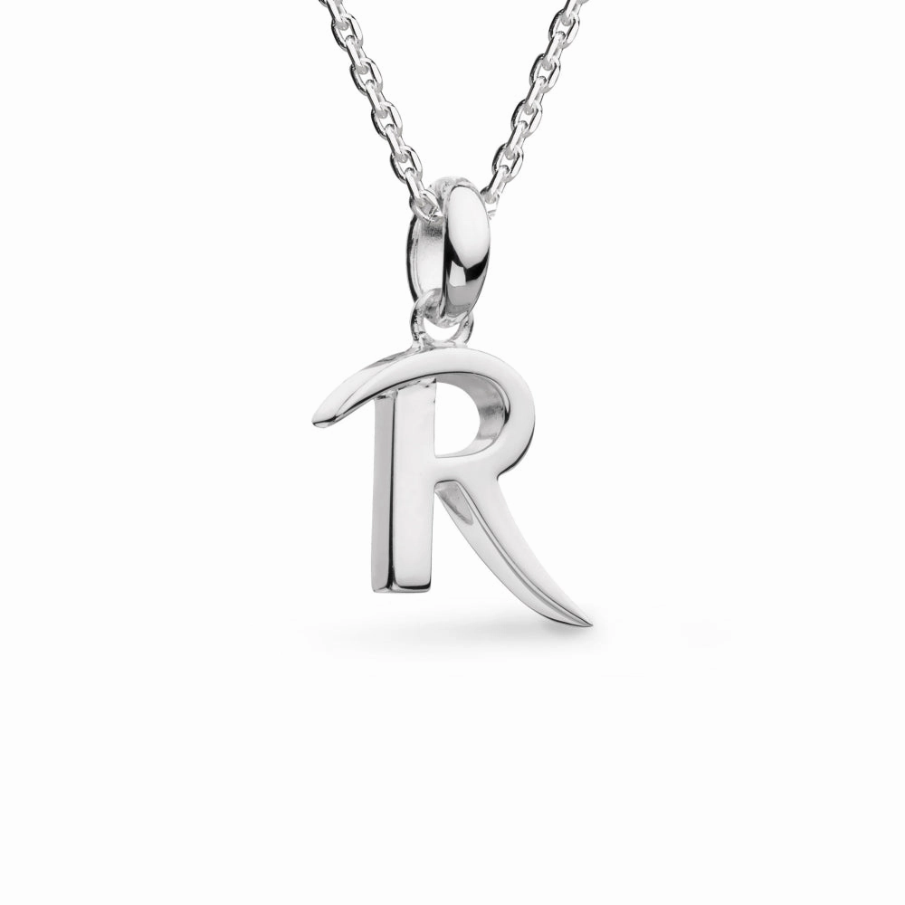 Silver Signature Skript Capital R 18" Necklace