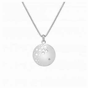 Silver Spritz Circle Pendant & Chain