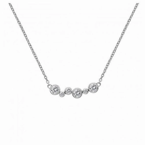Silver Tender White Topaz and Diamond Set Necklace