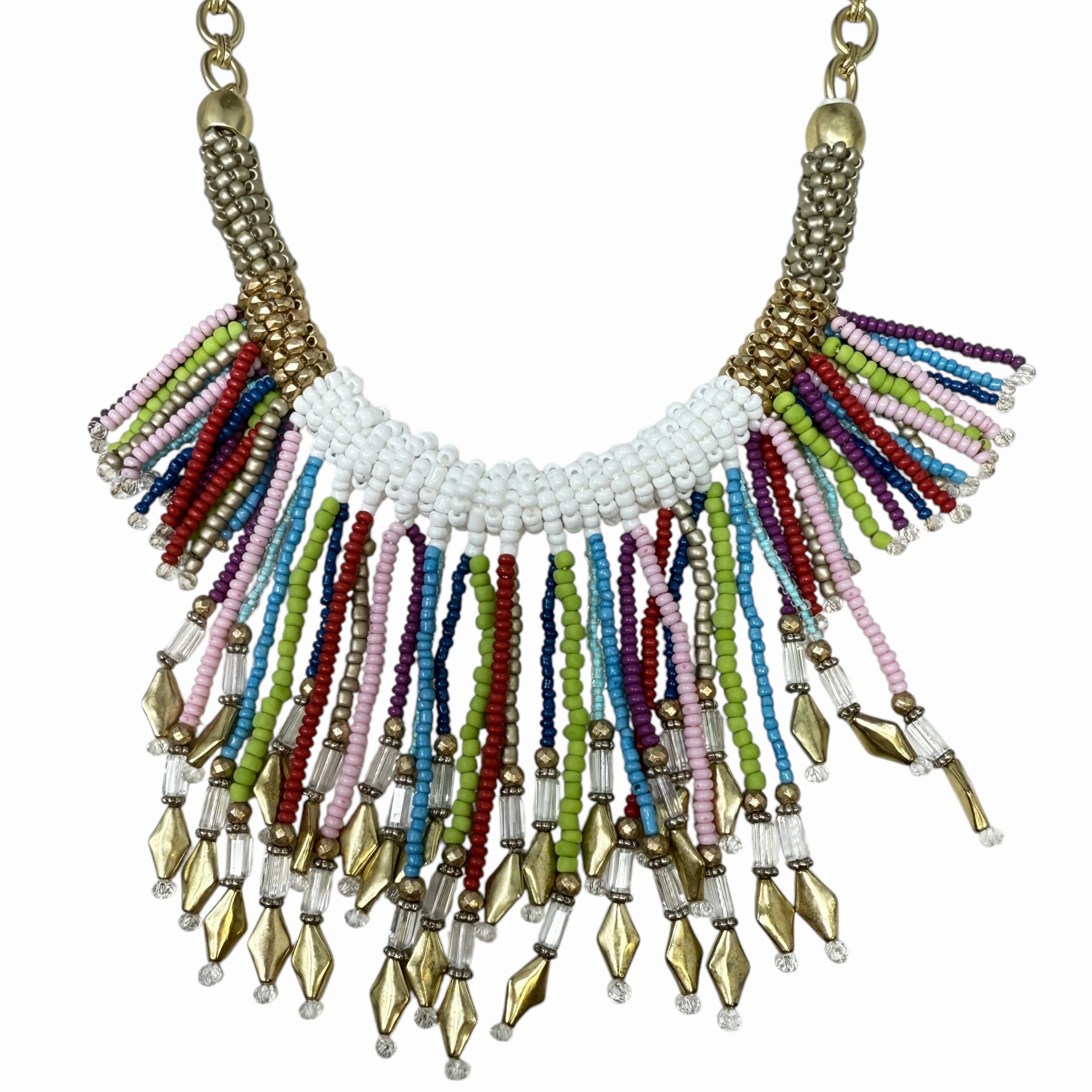 Skylar Seed Bead Bib Necklace By Chicos