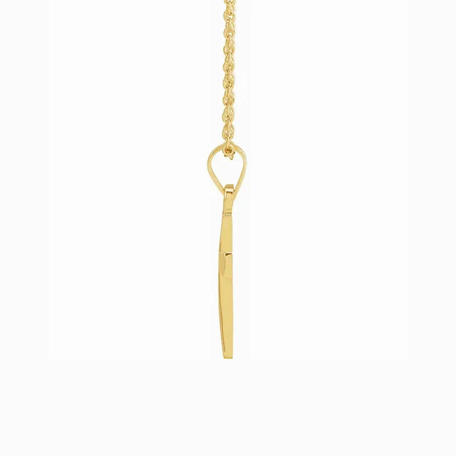 Small Cross Pendant in Yellow Gold