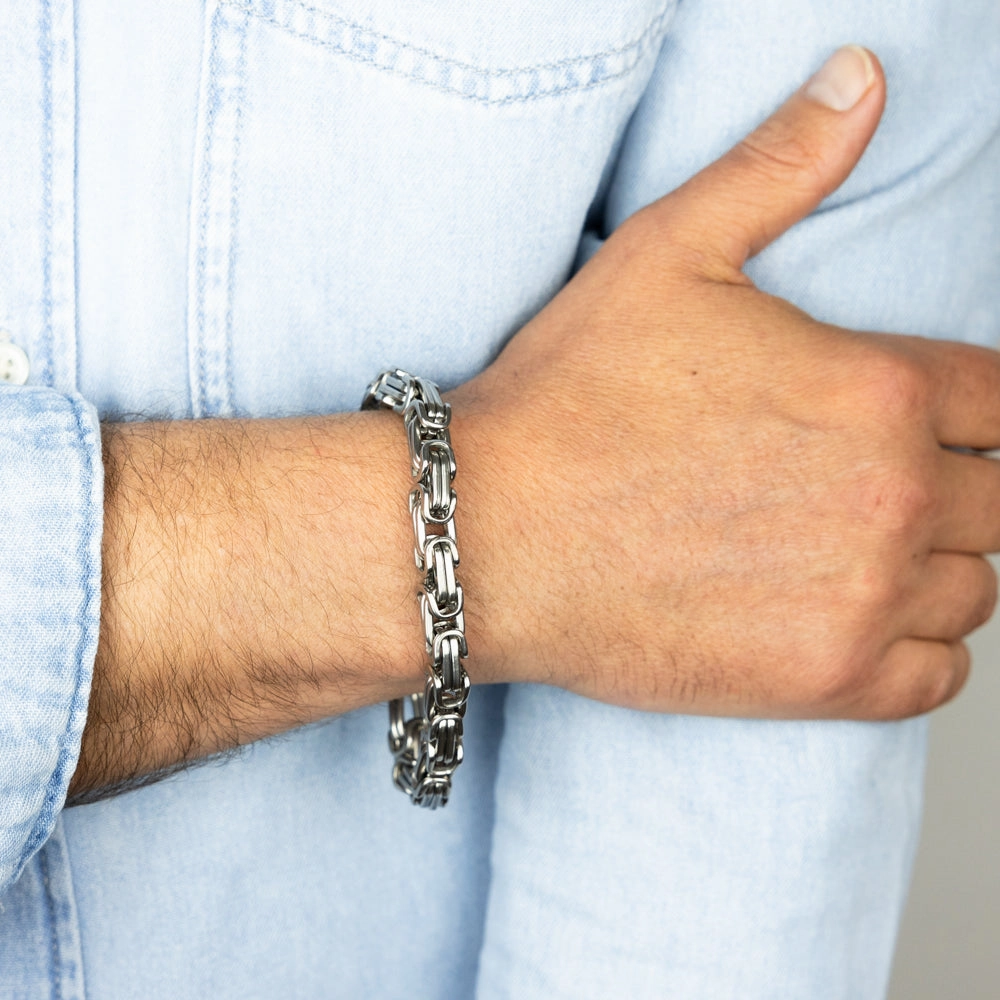 Stainless Steel Fancy Links 20.3cm Bracelet