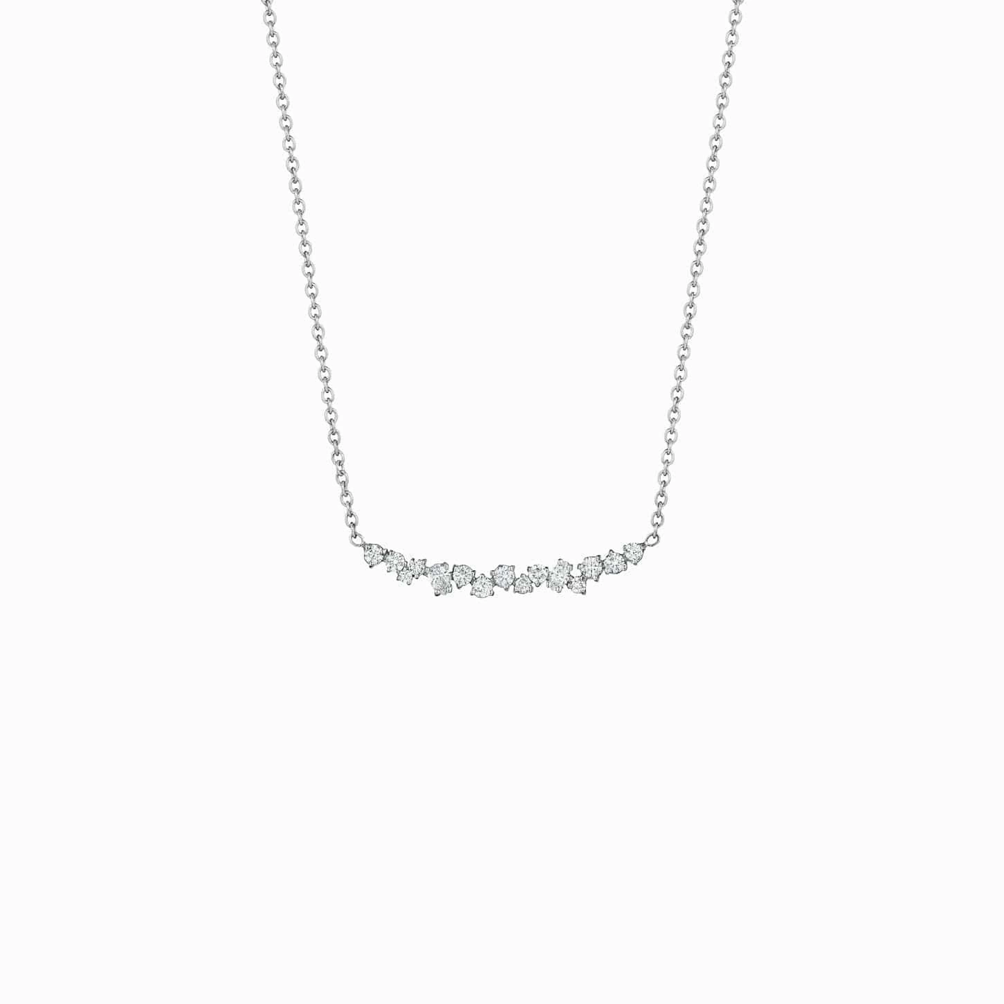 Stardust Cluster Bar Necklace