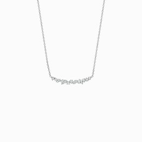 Stardust Cluster Bar Necklace