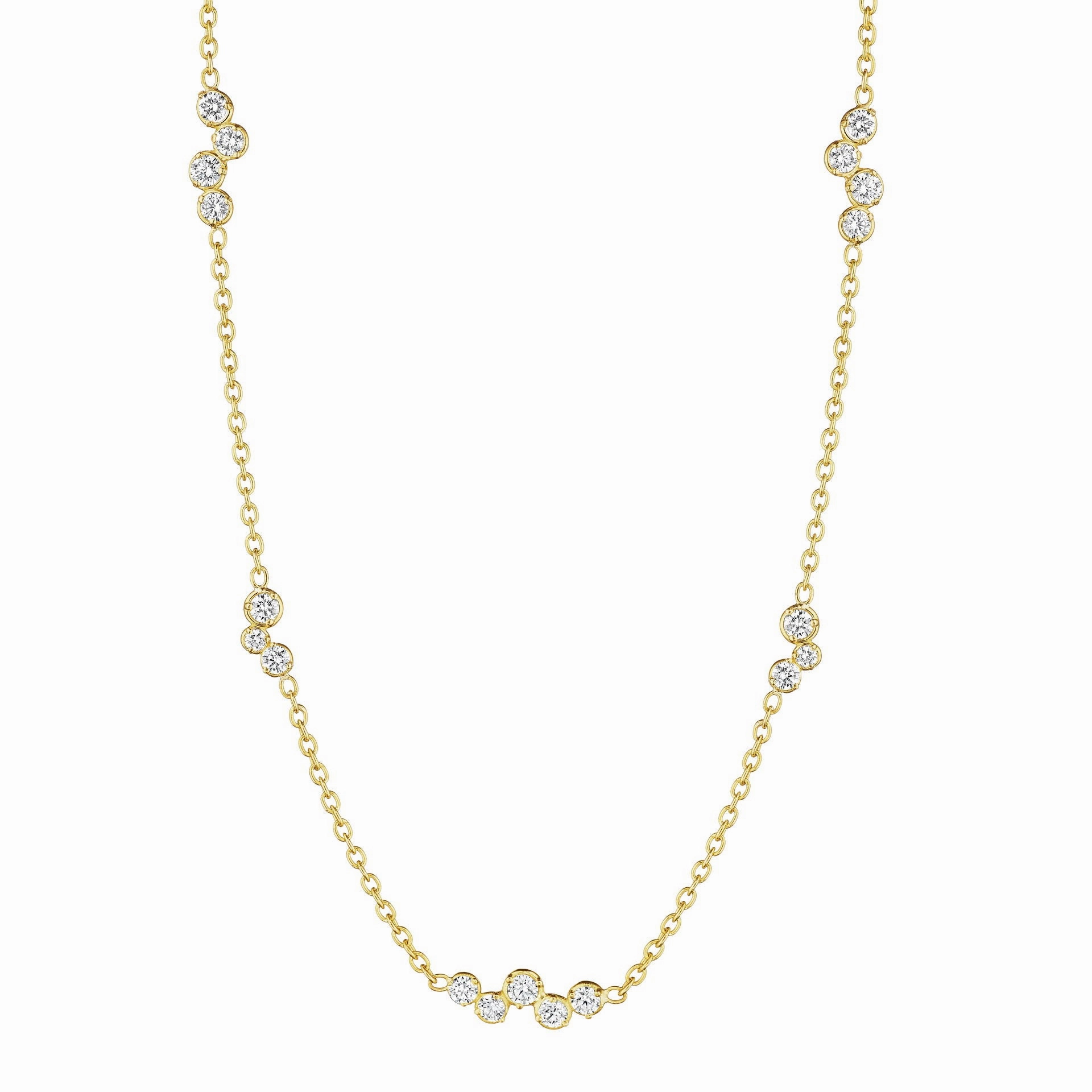 Stardust Round Station Necklace
