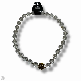 Statement Clear Faceted 21mm Bead Long Necklace With gold bow By Kate Spade