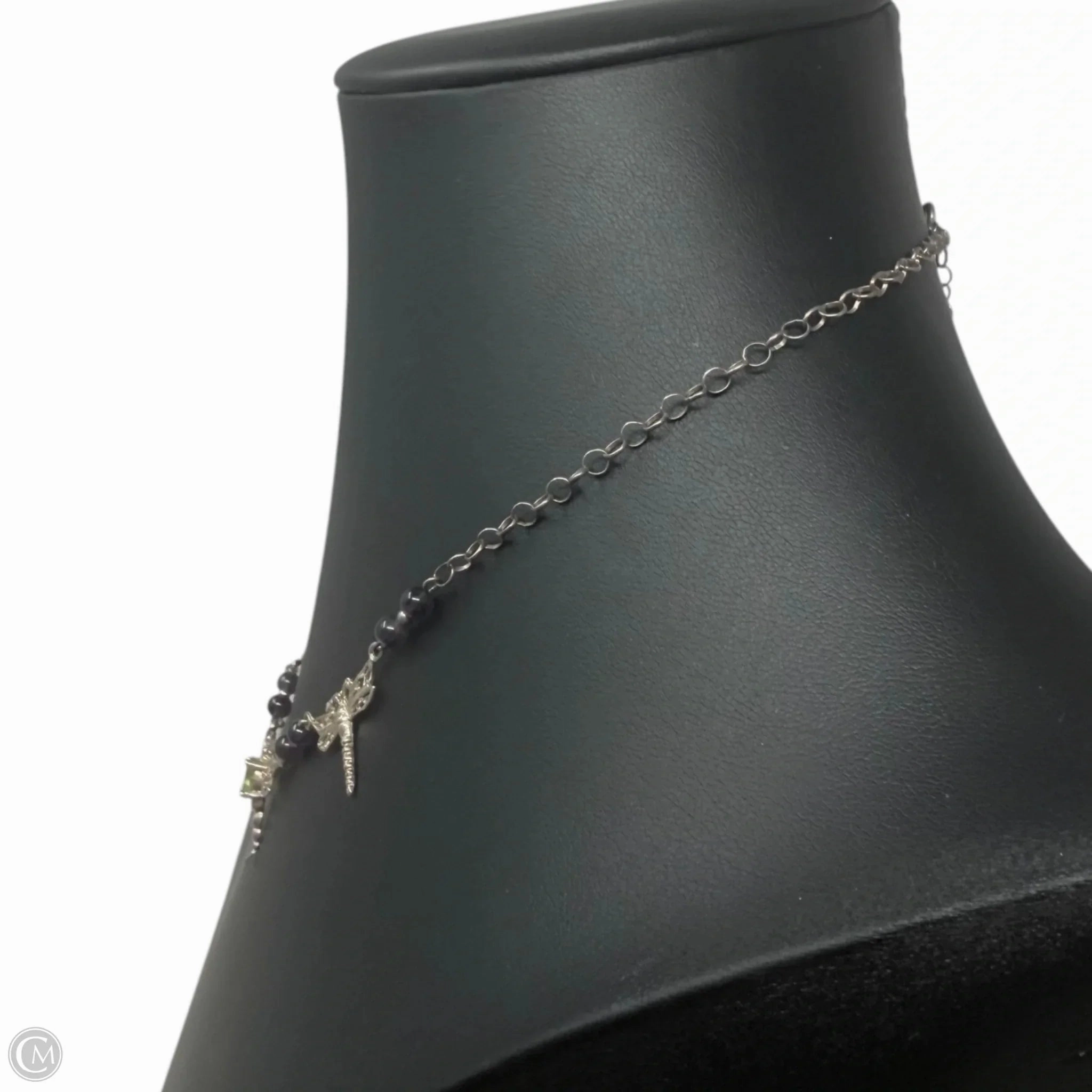 Sterling Silver & Gemstone Triple Dragonfly Necklace By Clothes Mentor