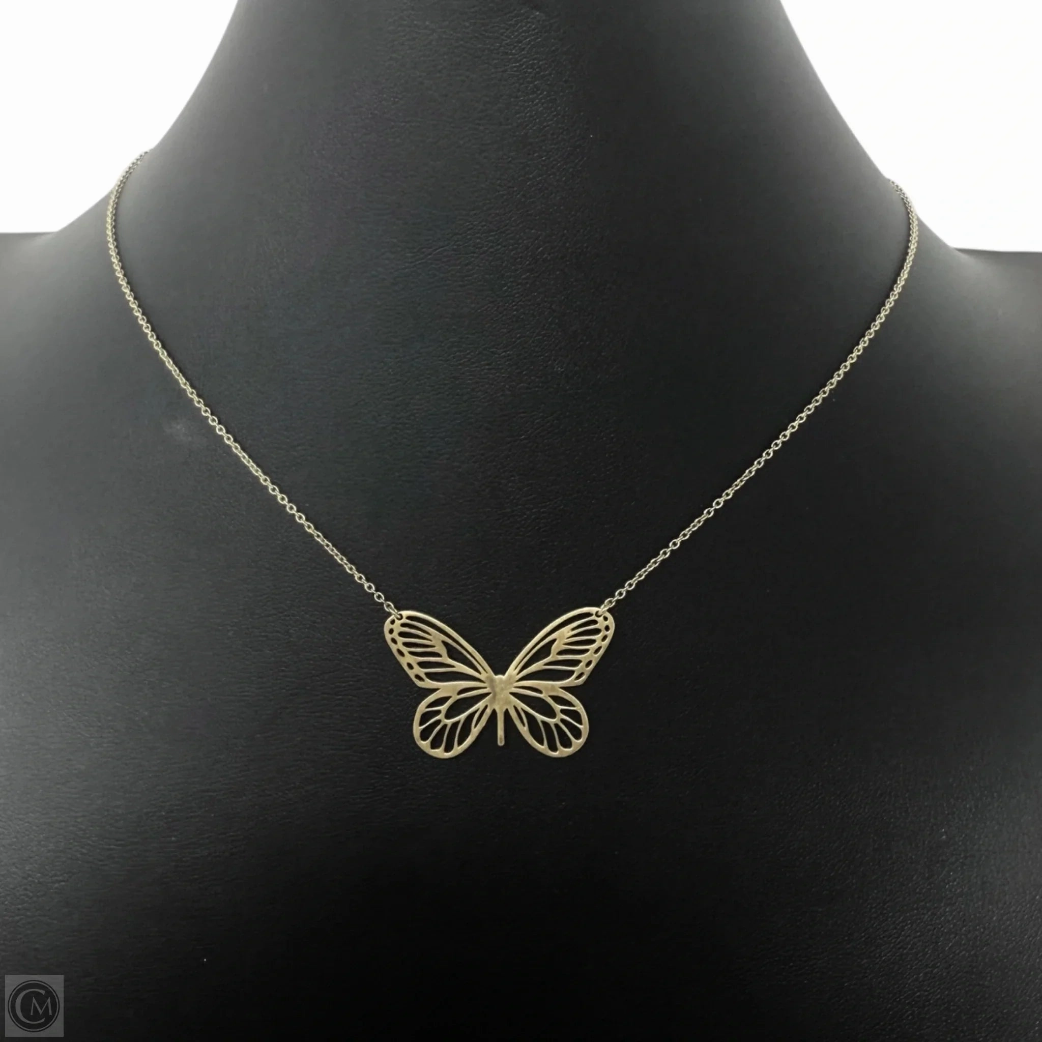 Sterling Silver Butterfly Necklace By Taski