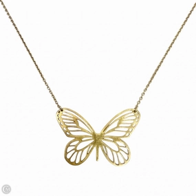 Sterling Silver Butterfly Necklace By Taski