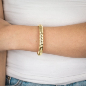 Sterling Silver Gold Plated Broad Fancy 19cm Bracelet