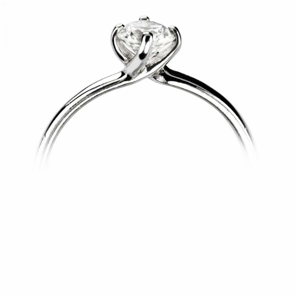 The Amaryllis Platinum Round Brilliant Cut Diamond Solitaire Engagement Ring