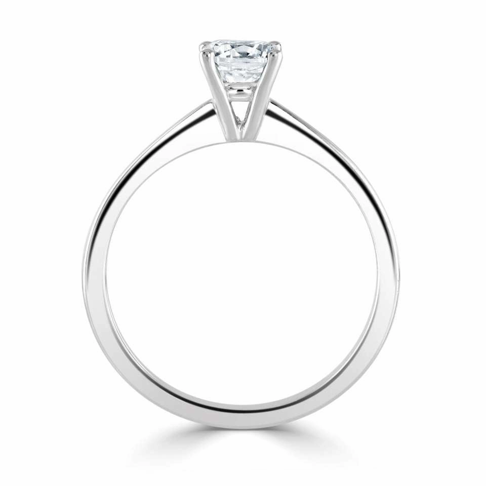 The Aster Platinum Round Brilliant Cut Diamond Solitaire Engagement Ring