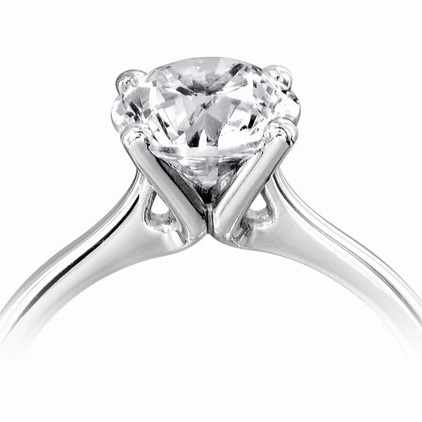 The Azalea Platinum Round Brilliant Cut Diamond Solitaire Engagement Ring